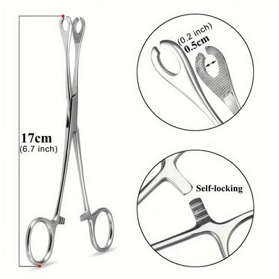 1pc Stainless Steel Piercing Pliers Tools Dermal Anchor Hemostat Forceps Punchers Septum Cartilage Belly Lip Piercing Tattoo Clamp