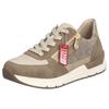 Sneaker RIEKER, Damen, Gr. 42, beige (beige, taupe), Lederimitat, Textil, sportlich, Schuhe Sneaker, Freizeitschuh, Schnürschuh, Halbschuh mit modischen Akzenten