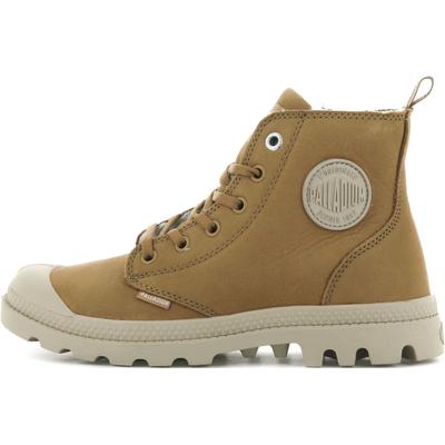 Winterboots PALLADIUM "PAMPA HI ZIP WL", Gr. 36, gelb (wheat), Leder, sportlich, Schuhe, Winterschuhe, Schnürboots, Wint