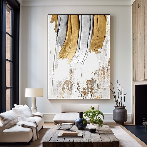 gold 3d ölgemälde handgemachte wand kunst wand kunst gold weiß malerei gold wand kunst malerei handgemachte gold weiß strukturierte ölgemälde wand kunst gold textur kunst gemälde Image