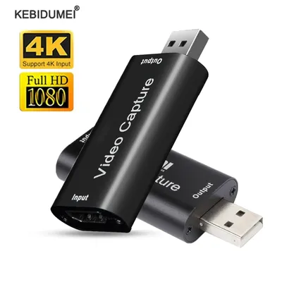 4K Video Capture Card USB2.0 HDMI-compatible 1080P 60fps Grabber Recorder for PS4 Game DVD Camera