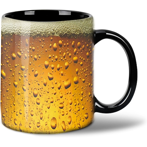 Tasse mit Bieraufdruck, Oktoberfest-Kaffeetasse, 325 ml Keramik-Kaffeetasse, lustiges Geschenk für Freunde Image