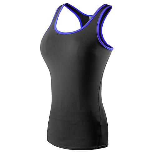 Damen Tank Top Running Sport Top Kompressions-Tank-Top Ringer-Rücken-Kleid Ärmellos Grundschicht Sportlich Elasthan Atmungsaktiv Rasche Trocknung Fitnesstraining Laufen Joggen Sportbekleidung Image