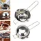 Chocolate Butter Melting Pot Pan 1PC With Butter Brush Stainless Steel Kitchen Milk Bowl Boiler