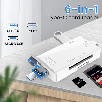 Otg Type C Card Reader Usb 2 0 Tf Mirco Sd Smart Memory Flash Memory Adapter Mini Mobile Phone
