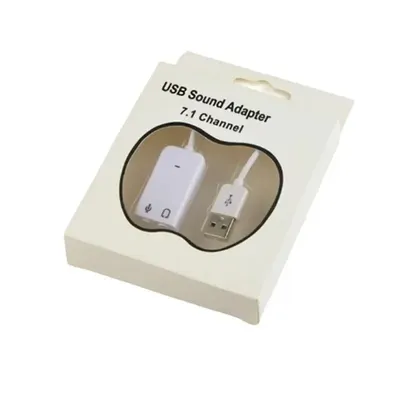 Usb 7.1 Sound Card External Independent Computer Desktop Cable Plug Play White Sound Card For Pc