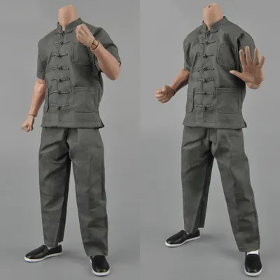 GANGHOOD G002 1/6 Asian Male Muscle Flexible Body Action Figure Similar to HT DX04 for 12" Male Head