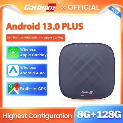 2025 CarlinKit 8GB+128GB CarPlay Ai Box Android 13 SM6225 QCM6125 Smart AI TV Box Mini Android Auto Wireless Dongle For Netflix