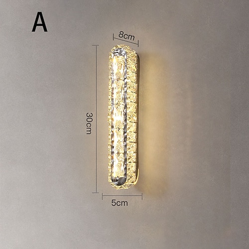 applique da parete per interni a led luce a 3 colori 5/11 cm lampada da parete creativa di lusso ceystal moderno stile nordico soggiorno lampada da sfondo per tv semplice lampada da comodino camera da
