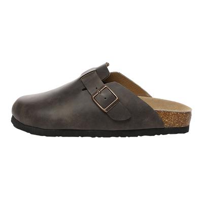 EVER AU Damen Pintail Leder Komfort Clog Sandalen - Braunes geöltes Leder