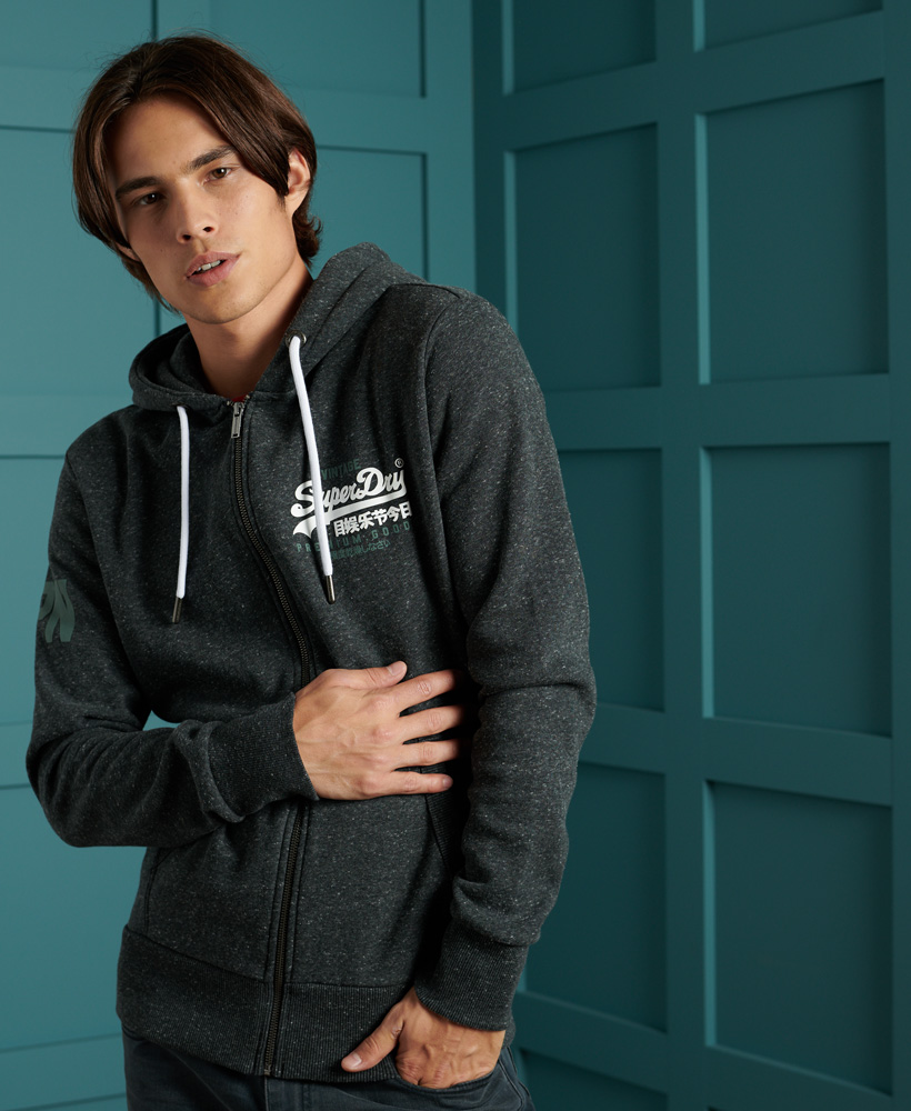 Superdry Vintage Logo Duo Brushed Zip Hoodie