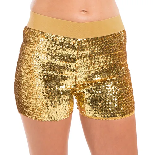 Pailletten-Hotpants, gold