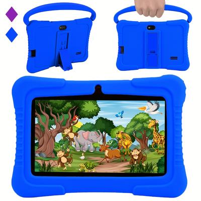 7 Inch Kids Tablet, 2gb Ram+32gb Rom, Security Eye Screen, Wifi, Dual Camera, Educational Games, Parental Control App, Android Tablet, Tablet With Drop Proof Silicone Cover (dark Blue)