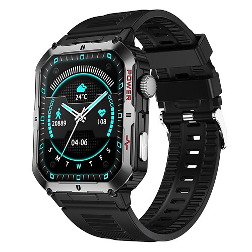 696 LW10 Smartwatch 2.6 Zoll Smart-Armband Bluetooth EKG PPG Schrittzähler Anruferinnerung Kompatibel mit Android iOS Herren Freisprechanlage Nachrichterinnerung IP 67 42mm Uhrengehäuse Image