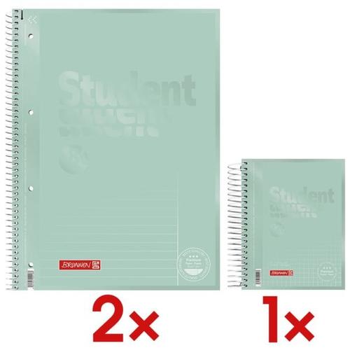 2x Collegeblock »Premium Student Colour Code« A4 liniert inkl. Collegeblock A6 k grün, Brunnen