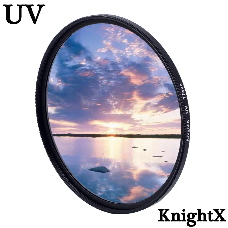 KnightX 49 52 55 58 62 67 72 77 mm UV-Digitalfilterobjektiv für Canon Nikon Sony DSLR SLR Kameraschutz Foto D5300 2000D Image