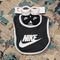 Nike Other | Nike Baby Bib & Booties 2-Piece Set (Black(Ln0411-023)/White, 0-6 Months) | Color: Black | Size: Osbb