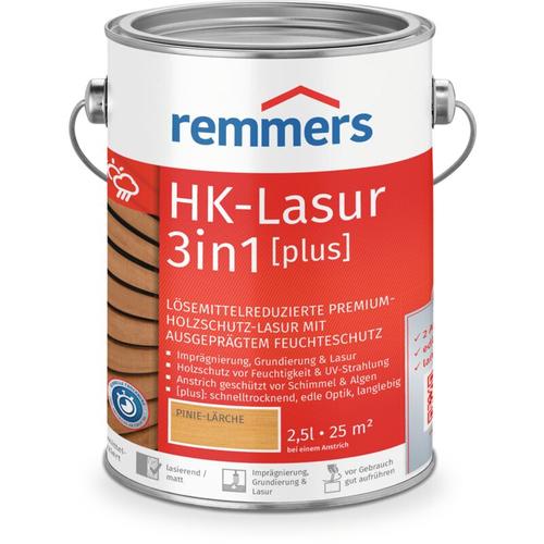 HK-Lasur 3in1 [plus] pinie/lärche, matt, 2,5 Liter, Holzlasur, Premium Holzlasur außen, 3fach