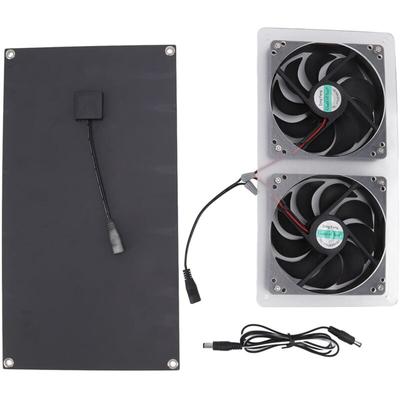 100 w Solarmodul-Lüfter-Kit Solarbetriebener Doppellüfter Wasserdichter Tragbarer Solar-Solarlüfter Image