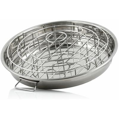 Bbq-toro - Edelstahl 3-In-1 Rippchen und Hähnchenkeulen Halter mit Auffangschale Image