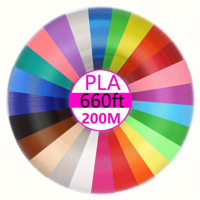 TEMU 40 Colors Pla Supplies Consumables For 3d Printing Pen, Great Birthday/christmas Gift, 1.75mm Pla Filament