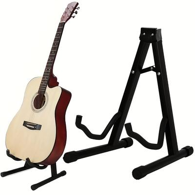 TEMU Guitar Stand, Folding Guitar Stand With Non-slip Rubber And Foam , Stand For Acoustic Guitar, Electric Guitar, Bass, Ukulele, Banjo