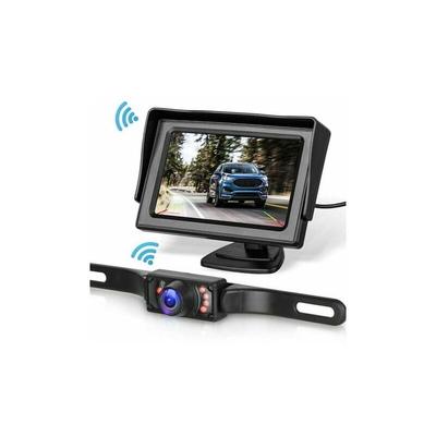 Aiperq - Kabelloses Rückfahrkamerasystem-Kit für Auto/LKW/Van/Pickup/Wohnmobil, 4,3-Zoll-Monitor,