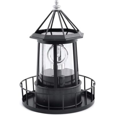Led Solar Rotierende Leuchtturm Lampe Outdoor Garten Dekoration Laterne für Pathway Patio Ulisem Image