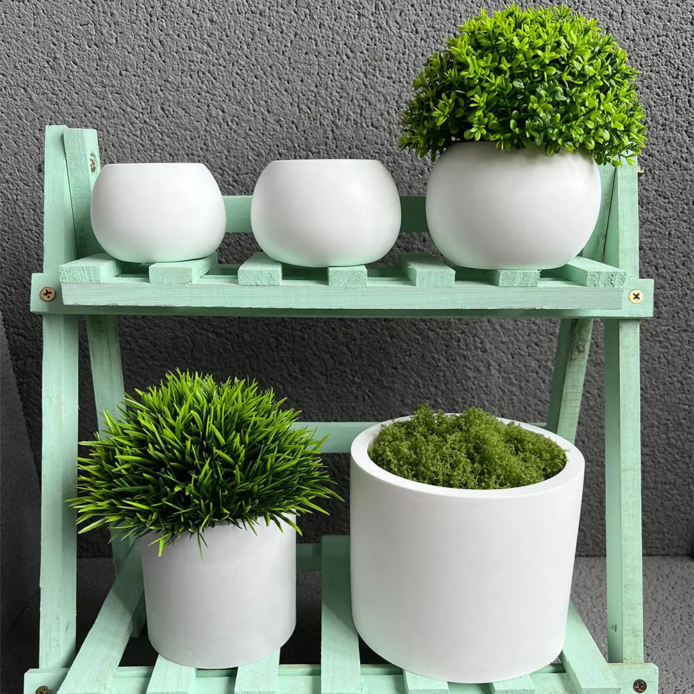 Kugelförmiger Blumentopf Beton Silikon form runde Innen blumentopf Zement form Kerzen gefäß Gips Epoxidharz form DIY Image