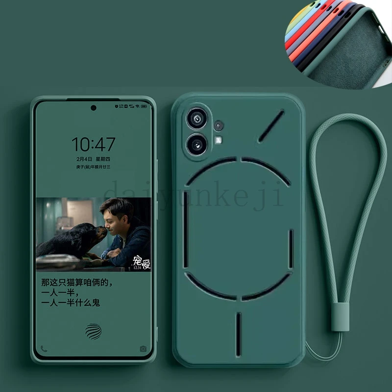 Custodia in silicone liquido per niente telefono 2 1 3 2A CMF 2 Pro Custodia protettiva antiurto morbida con pellicola protettiva per schermo