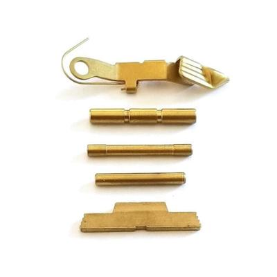 Centennial Defense Systems Lower Parts Kit for Gen 1-3 Glock 19 Stippled 2.5lb Mag Catch Spring 5lb Trigger Spring TiN Gold 50193