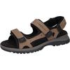 Sandale WALDLÄUFER "H-Taro", Herren, Gr. 11,5 (46,5), braun (schlamm, schwarz), Nubukleder, Textil, sportlich, Schuhe, Sommerschuh, Klettschuh, Outdoorsandale, in Komfortweite H