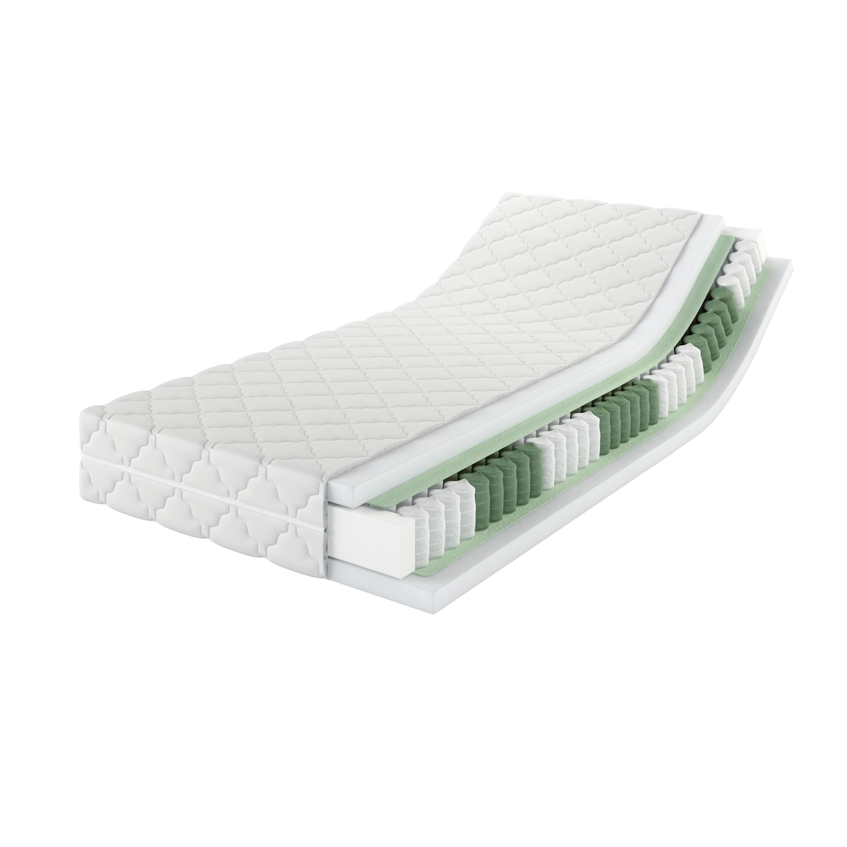 MSS e.K. MedicSpring 2-in-1 Taschenfederkern 100x200 | 2 Härtegrade in Einer Matratze H2 / H3 | Ergonomisch Designed und produziert in Deutschland Image