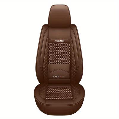 TEMU 1pc Ynooh Car Seat Cover With Waist Cushion, Anti-slip & Breathable, Hand Washable, Sponge Filled, Durable Auto Interior Accessory Image
