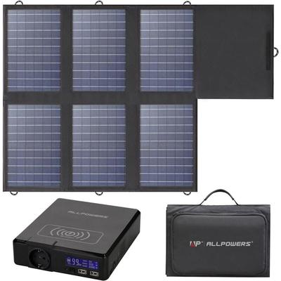 Kraftwerk Tragbarer Solargenerator Batterie 200 w 154 Wh 230V mit Solarpanel 60W Allpowers S200