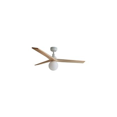 Klim m Ventilator mit Licht weiß/Eiche Ø125cm Image