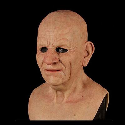 Kopfbedeckung für Halloween-Weihnachtsmasken, wilde schwarzhaarige alte Männermaske, Simulationscharaktermaske, Maskenspiel-Requisiten, abgefahrenes Cosplay-Accessoire Image