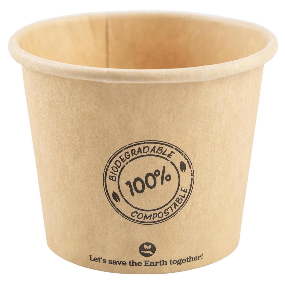 100x BIO Dressingbecher aus Karton 80ml Ø62mm