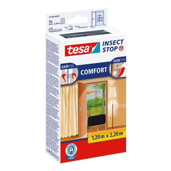tesa Fliegengitter »Insect Stop COMFORT« 55389 für Türen grau, 120x220 cm Image