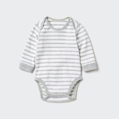 Uniqlo - Newborn's Cotton Bodysuit - Gray - 6-12 Mo