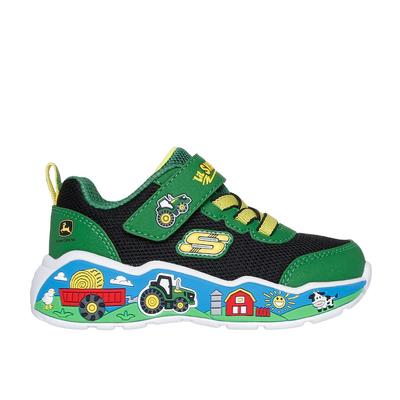 Skechers Boy's John Deere: Play Scene - Barn-Squad Buddies Sneaker | Size 9.0 | Green/Black | Textile/Synthetic | Machine Washable
