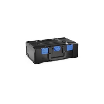 PROREGAL Werkzeugkoffer MetaBox L | HxBxT 16,5x30x50cm | 16,7 Liter | Mit Deck- & Frontgriff | ABS-Kunststoff | Verschlüsse Blau | Werkzeugkoffer Image