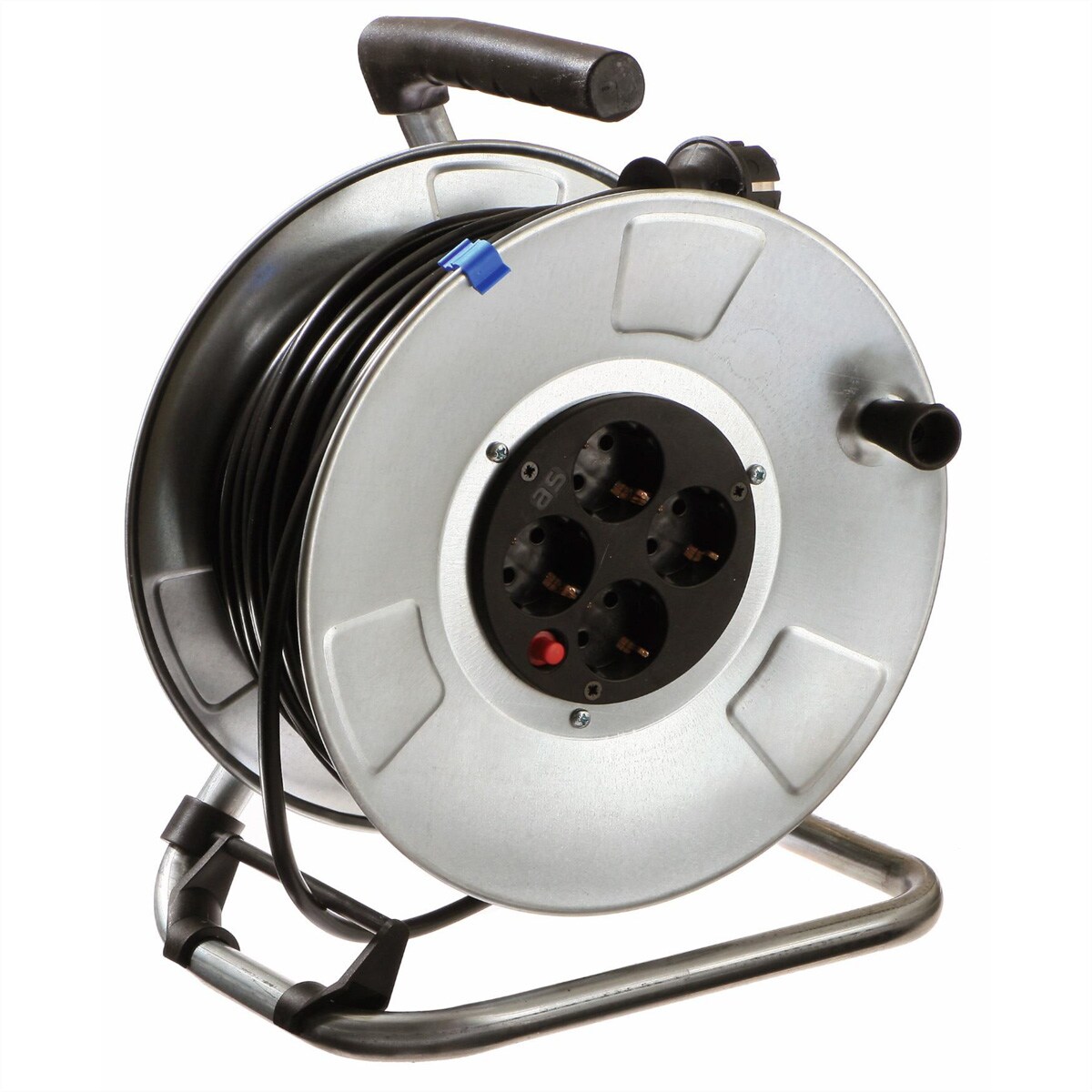 BACHMANN Stahlblechkabeltrommel 4-f. 25m, H05VV-F 3G1,5mm, IP21 Image