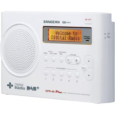 Sangean - DPR-69+ Kofferradio dab+, ukw Akku-Ladefunktion Weiß