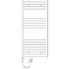 Ecd Germany Badheizkörper Elektrisch 600x1200 mm mit Heizstab 1200W Große Leistung Weiß gebogen mit