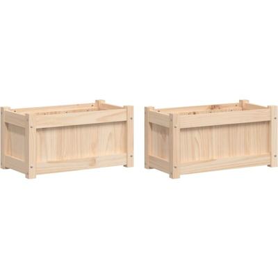 Pflanzkübel 2 Stk. Massivholz Kiefer Vidaxl Image