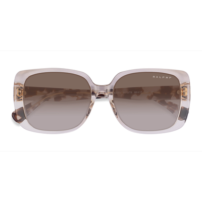 Unisex s square Clear Brown Acetate Prescription sunglasses - Eyebuydirect s Ralph RA5298U