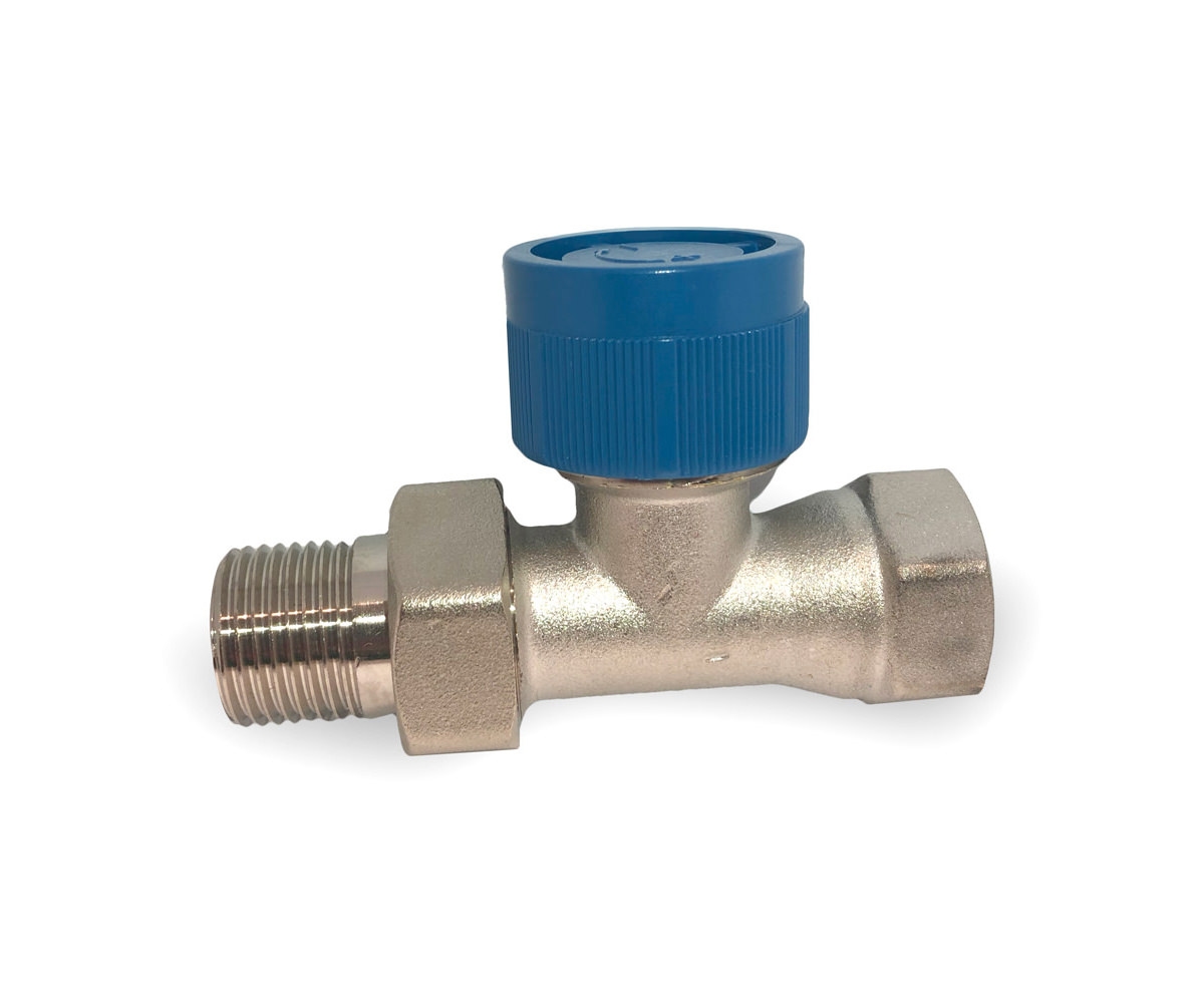 Thermostatventil Vorlaufverschraubung 1/2" Zoll Durchgang Ventil für Heizkörper Image
