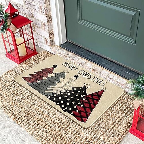 Tappetino per porta d'ingresso natalizio Tappetino per il bagno Tappetino per il bagno che assorbe l'acqua Tappetino per auto dei cartoni animati