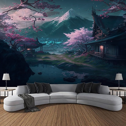 Natur Landschaft Himmel Leiter hängen Wandteppich Kunst große Wandteppich Wandbild Dekor Fotografie Hintergrund Decke Vorhang Haus Schlafzimmer Wohnzimmer Dekoration Wandtuch XXL Natur Image